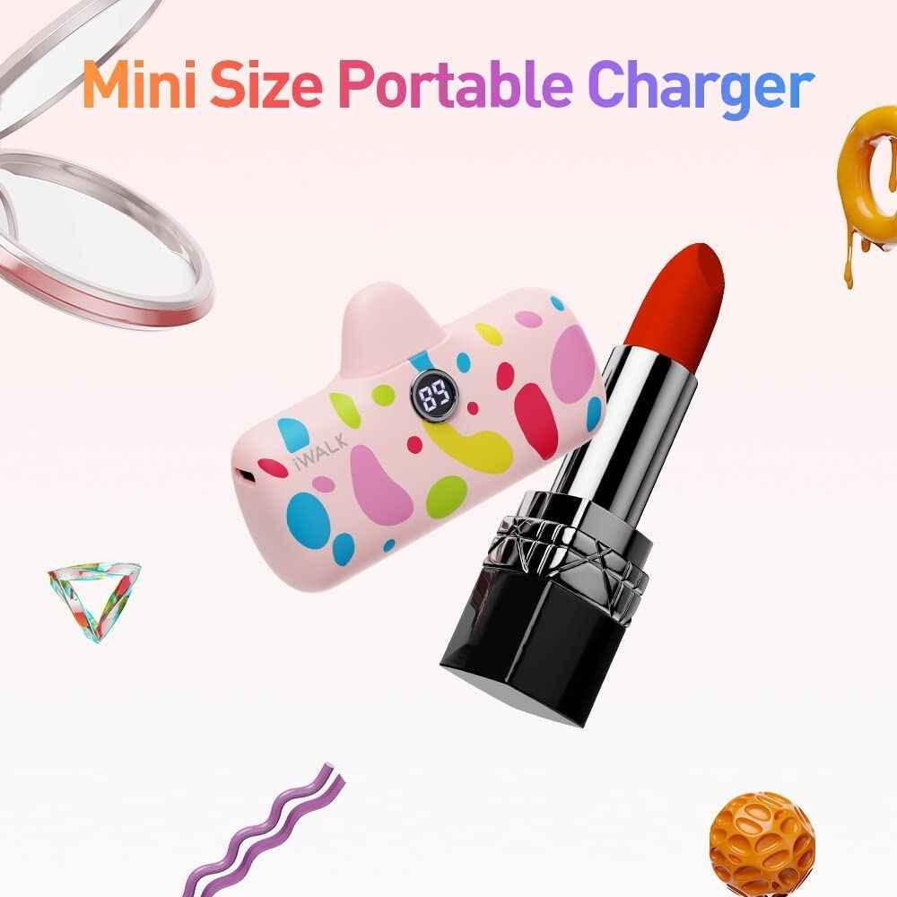 iWalk 4800mAh Lightning 20W Pocket Power Bank - Pink Pattern iWalk 4800mAh Lightning 20W Pocket Power Bank - Pink Pattern
